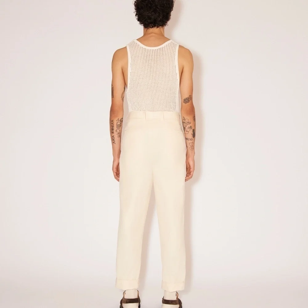 NWT NANUSHKA | GINI - Heavy Poplin High Rise Tailored Pants - Creme | Size Large